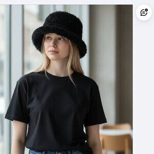 Fleur & Mike Mosler Black Fur Hat Hand Made In Canada